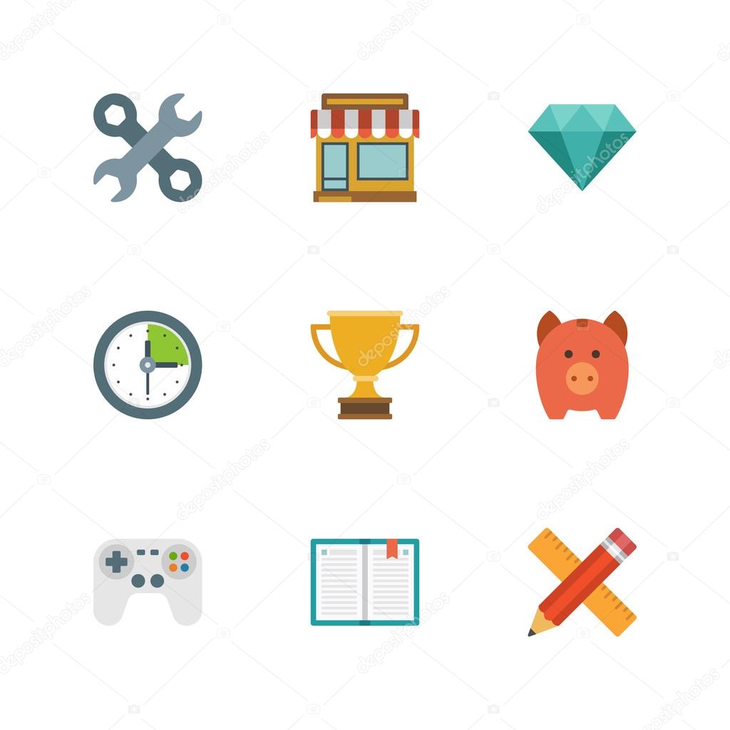 Flat  icons for website