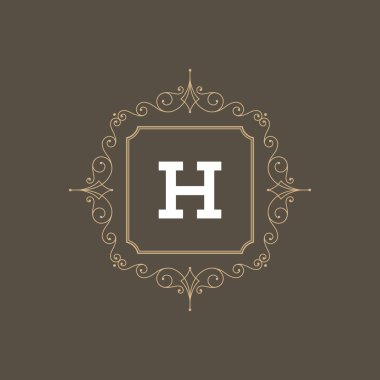 Lüks Logo şablonu kaligrafi geliştiği