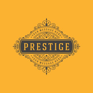 Luxury Logo template flourishes calligraphic elegant ornament