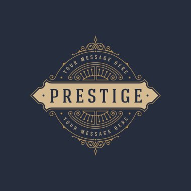 Luxury Logo template flourishes calligraphic elegant ornament