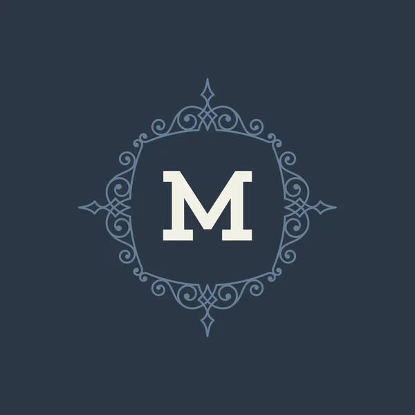 Luxury Logo template flourishes calligraphic elegant ornament — Stok Vektör