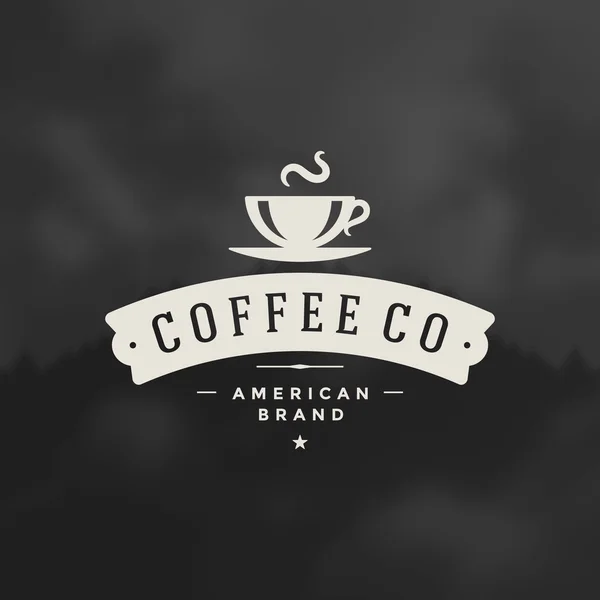 Coffee Shop Logo Design Element — Stock vektor