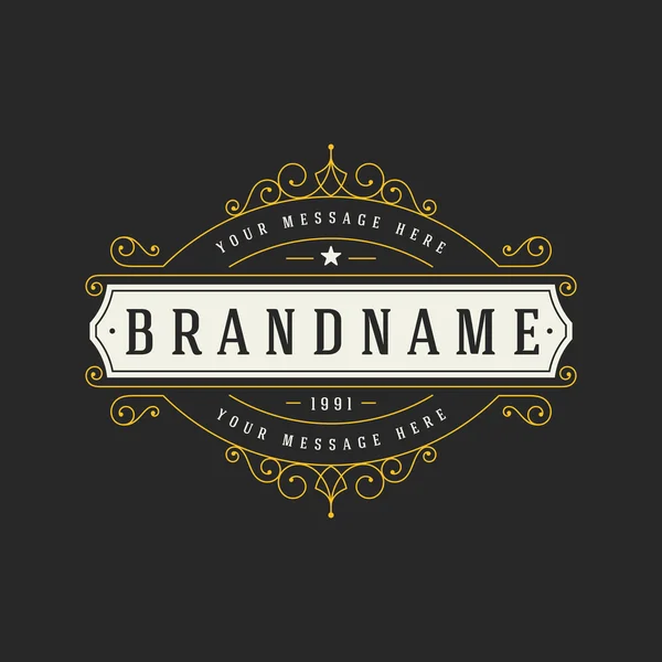 Retro Vintage Insignias or Logotypes set vector design elements — 스톡 벡터