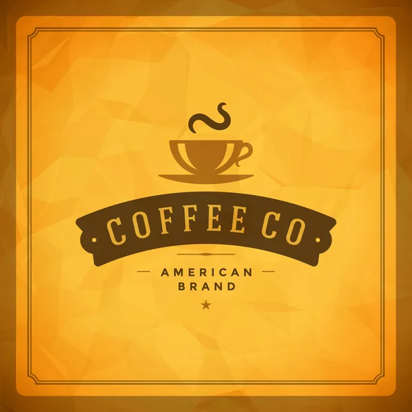 Coffee Shop Logo Design Element — Stock vektor