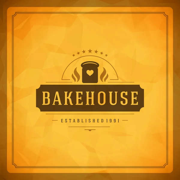 Bakery Shop Logo Design Element — ストックベクタ