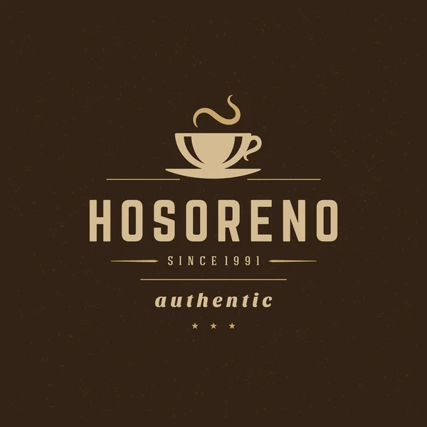 Coffee Shop Logo Design Element — Wektor stockowy