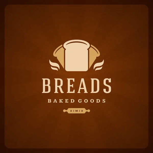 Bakery Shop Logo Design Element — Wektor stockowy