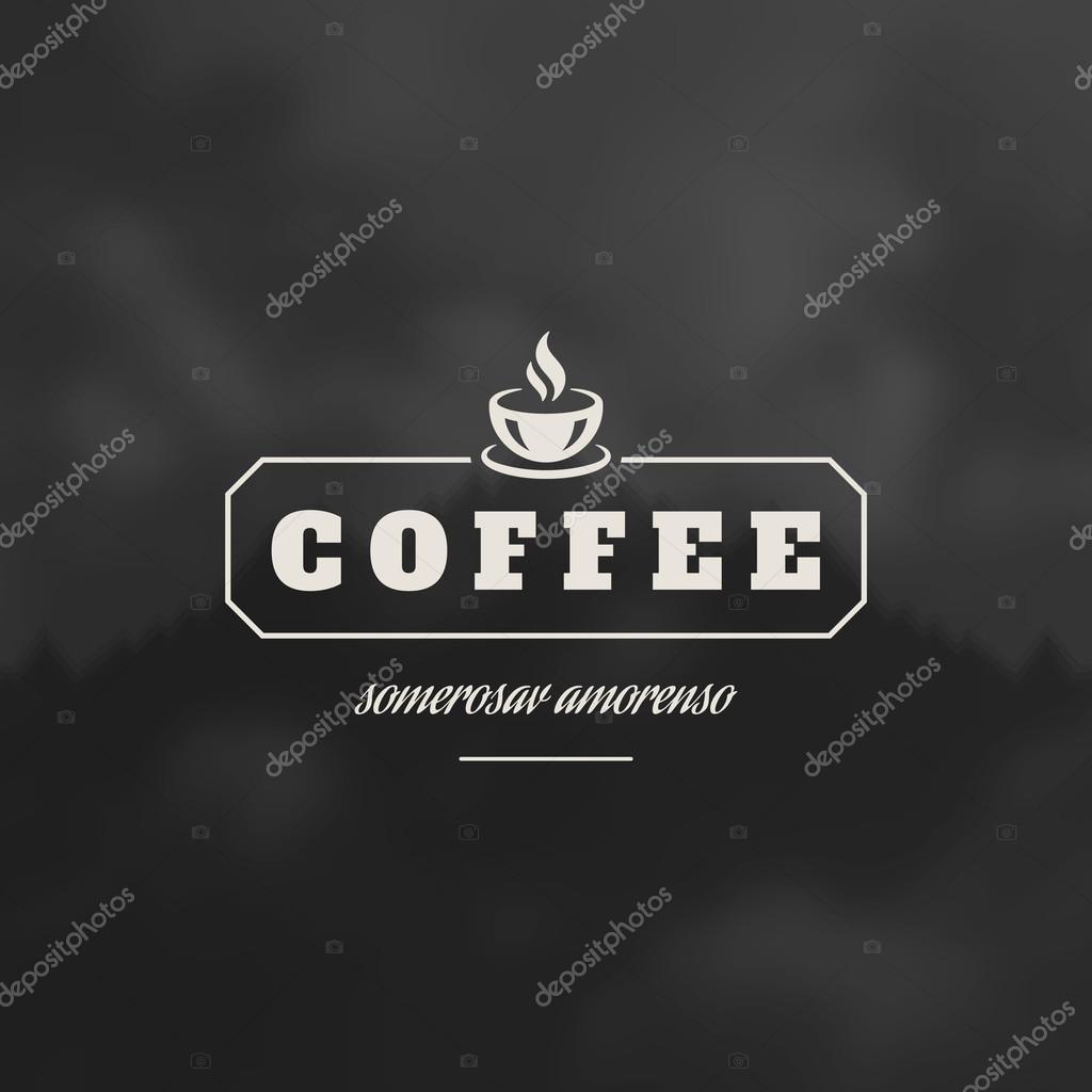 Coffee Shop Logo Design Element in Vintage Style for Logotype, Label, Badge and other design. Cup retro vector illustration