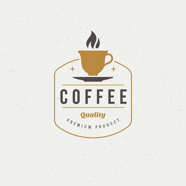 Café Logotipo Elemento de Design — Vetor de Stock