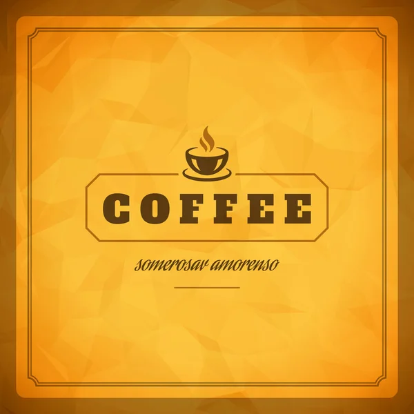 Coffee Shop Logo Design Element — Stock vektor