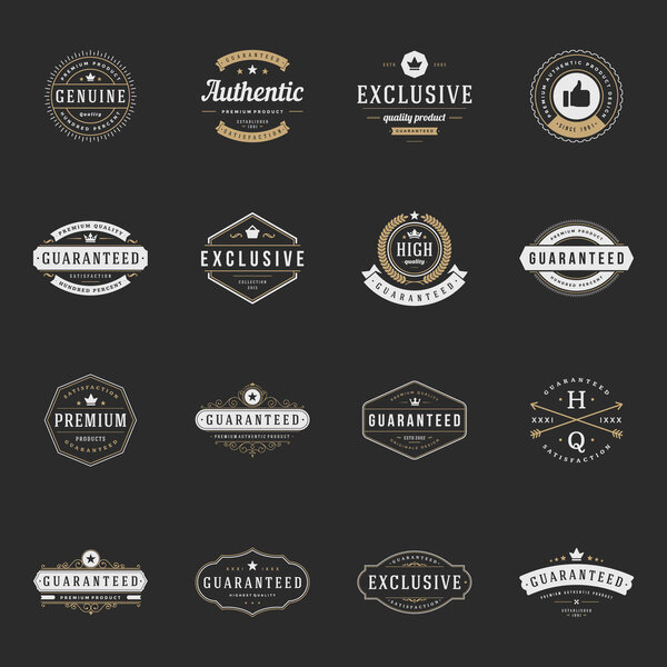 Retro Vintage Premium Quality Labels set