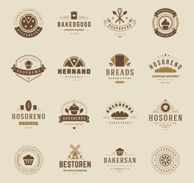 Bakery Shop Logos, Badges and Labels