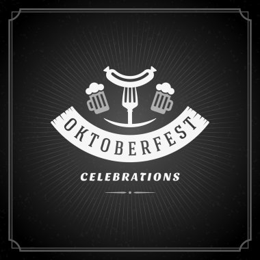 Oktoberfest VINTAGE poster veya tebrik kartı