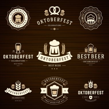 Beer festival Oktoberfest celebrations labels