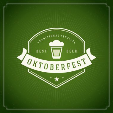 Oktoberfest VINTAGE poster veya tebrik kartı