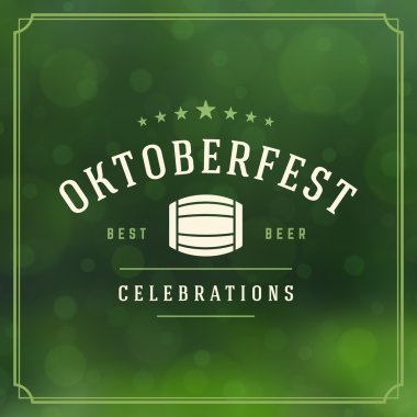 Oktoberfest VINTAGE poster veya tebrik kartı
