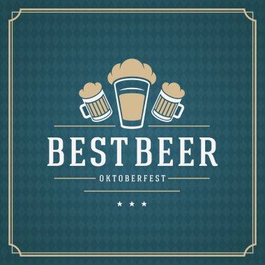 Oktoberfest VINTAGE poster veya tebrik kartı