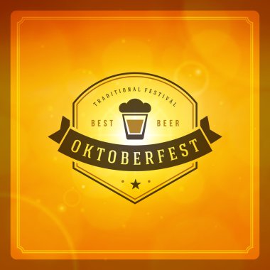 Oktoberfest VINTAGE poster veya tebrik kartı