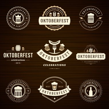 Beer festival Oktoberfest celebrations labels