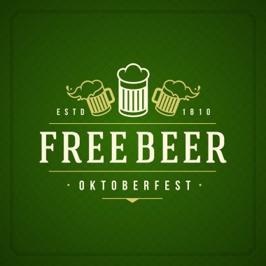 Oktoberfest VINTAGE poster veya tebrik kartı