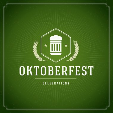 Oktoberfest VINTAGE poster veya tebrik kartı