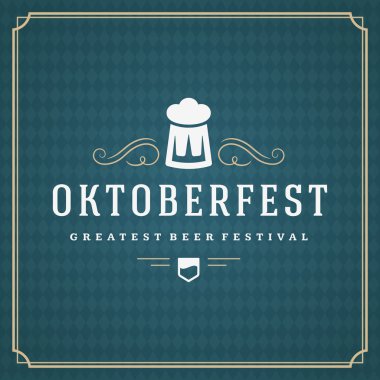 Oktoberfest VINTAGE poster veya tebrik kartı