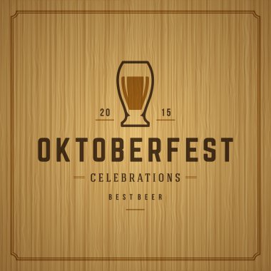 Oktoberfest VINTAGE poster veya tebrik kartı