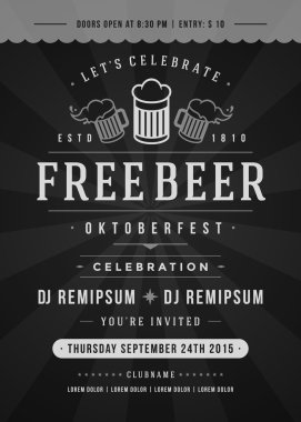 Oktoberfest bira Festivali tipografik afiş