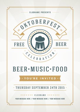 Oktoberfest bira Festivali tipografik afiş