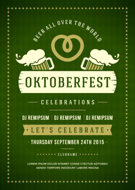Oktoberfest bira Festivali tipografik afiş