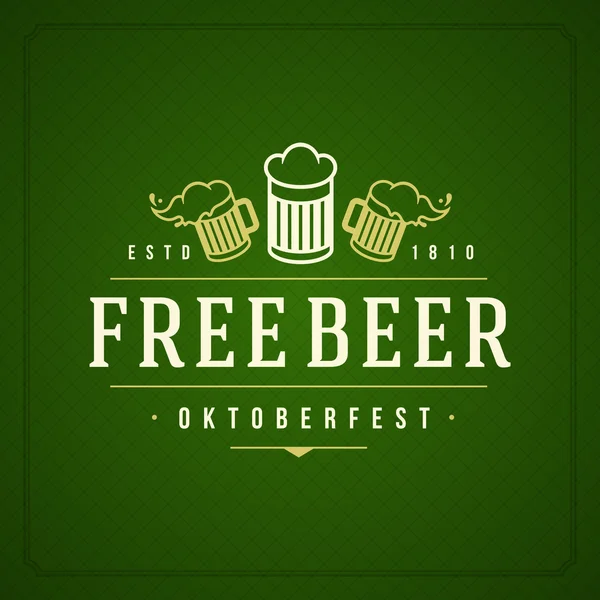Oktoberfest VINTAGE poster veya tebrik kartı