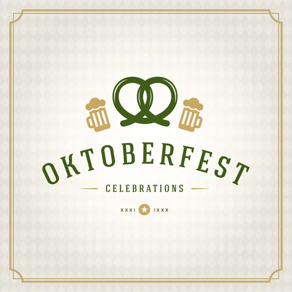 Sztuka plakatu Oktoberfest lub karty z pozdrowieniami — Wektor stockowy