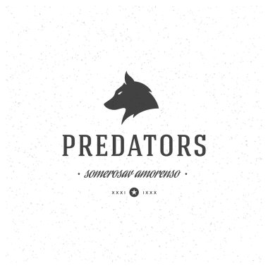Wolf Retro Vintage Insignia or Logotype