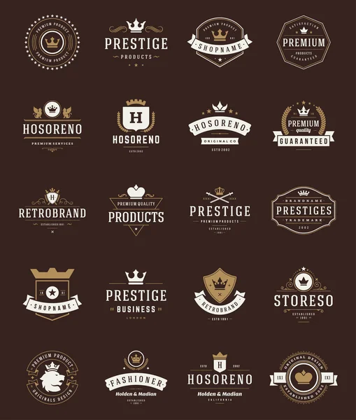 Retro Vintage Premium Quality Labels — 스톡 벡터