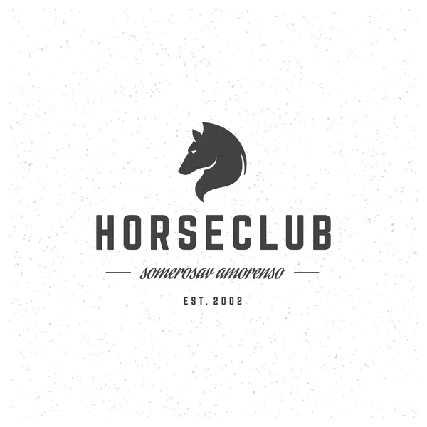 Insigne ou logo Vintage cheval rétro — Image vectorielle