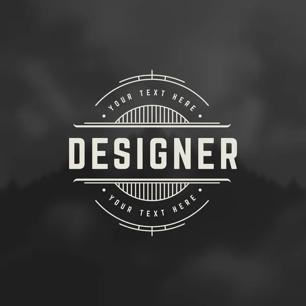 Elemento de design de designer em estilo vintage — Vetor de Stock
