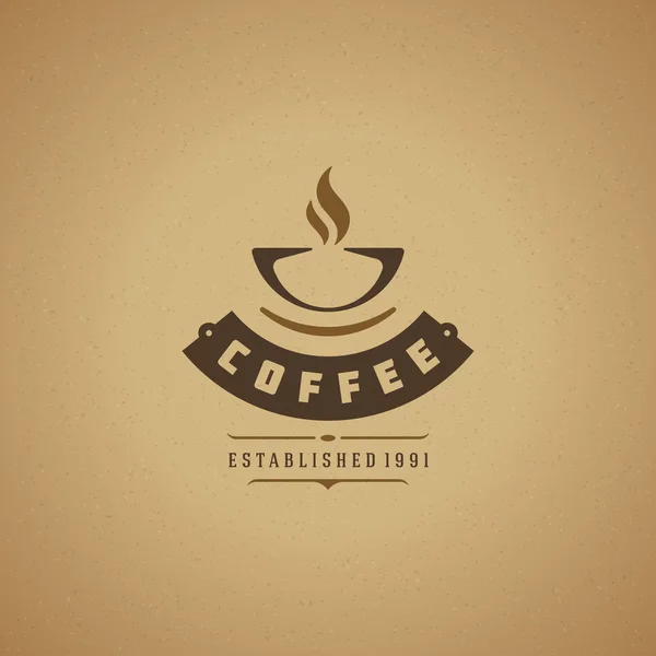 Café Logo Design-Element — Stockvektor