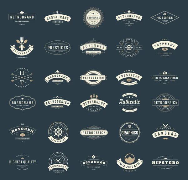 Retro Vintage Logotypes or insignias set Royalty Free Stock Vektory