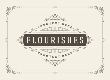 Vintage süsleme tebrik kartı vektör şablonu