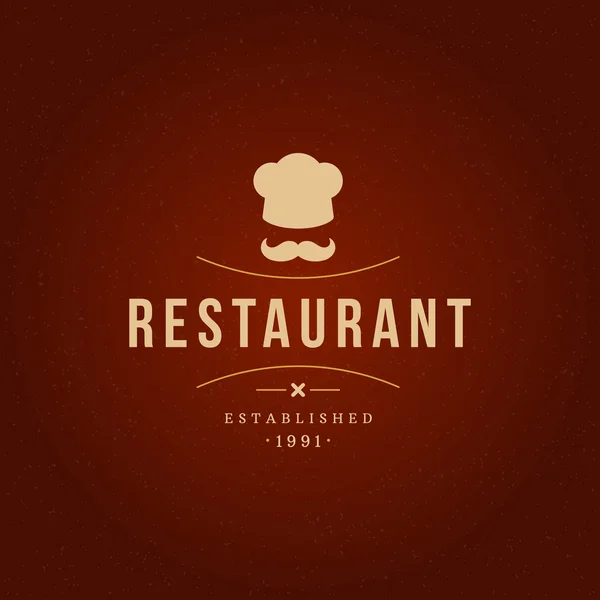 Restaurant ontwerpelement in Vintage stijl voor logo — Stockvector