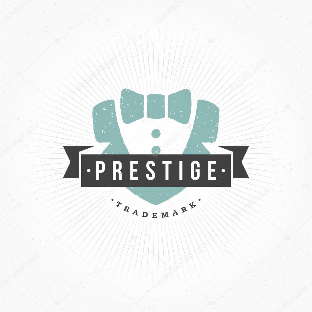 Hand drawn Costume Logo Vintage Style for Logotype, Label, Badge and other design. Vector illustration