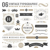 Retro vintage typografické prvky