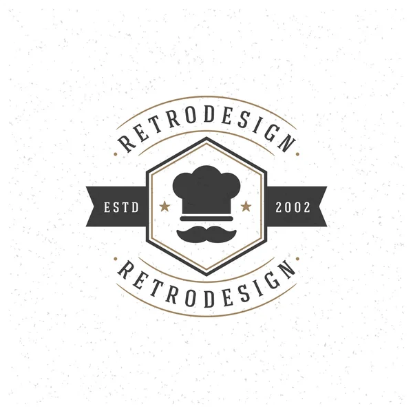 Element wystroju restauracji w stylu Vintage na logotyp — Wektor stockowy