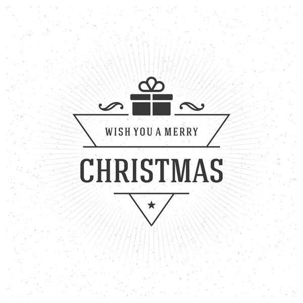 Merry Christmas Greeting Card Typography and Decorations — Stockvector