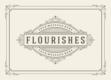 Vintage süsleme tebrik kartı vektör şablonu