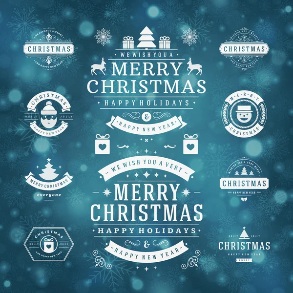 Christmas Decorations Vector Design Elements — Stock Vector