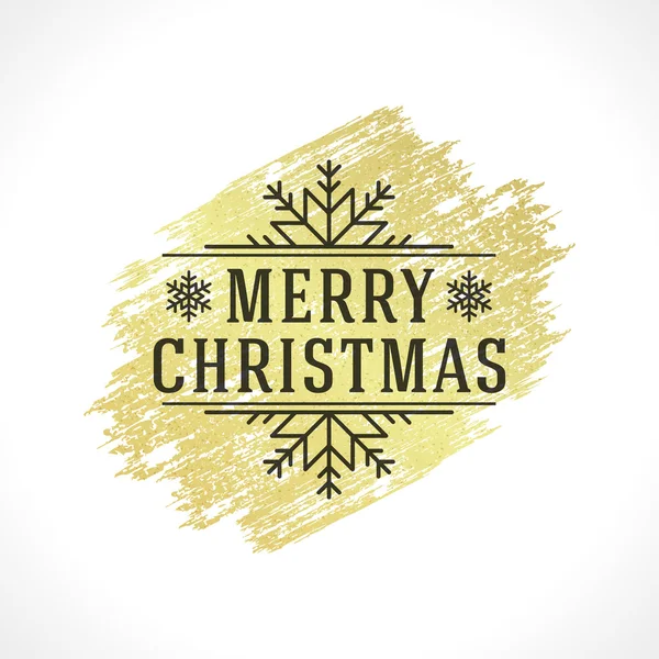 Typografie veselé vánoční pozdrav Card Design a dekorace — Stockový vektor