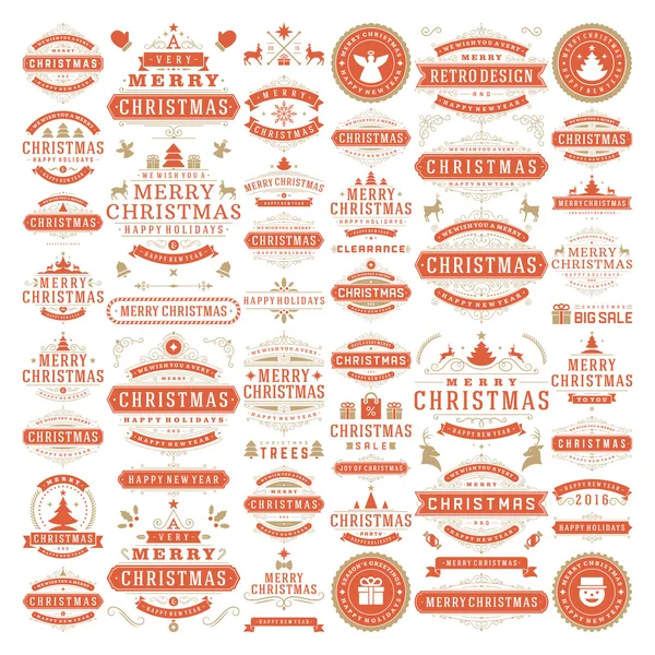 Decoraciones navideñas Elementos de diseño vectorial — Archivo Imágenes Vectoriales