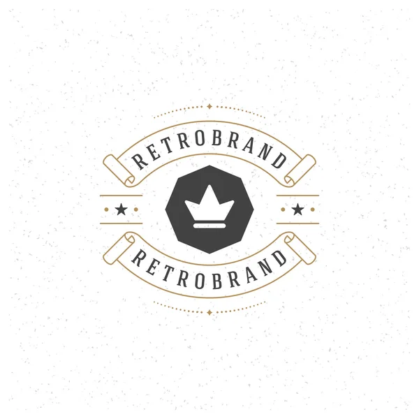 Elemento de diseño de lujo en estilo vintage para logotipo — Vector de stock