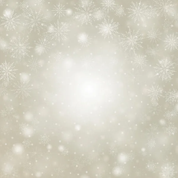 Christmas background snowflakes with lights — Stock Vector